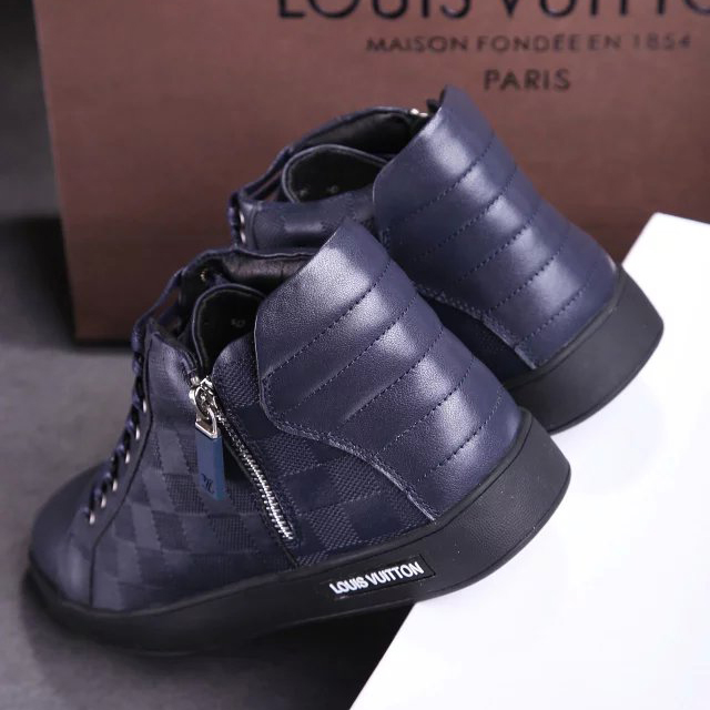 2016 new arrivals louis vuitton pressure patterns Leather men casual Boots