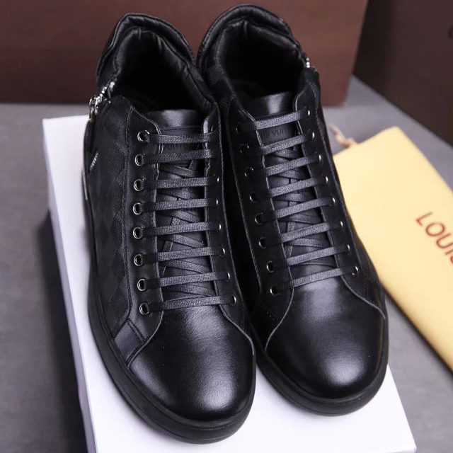 2016 new arrivals louis vuitton pressure patterns Leather men casual Boots