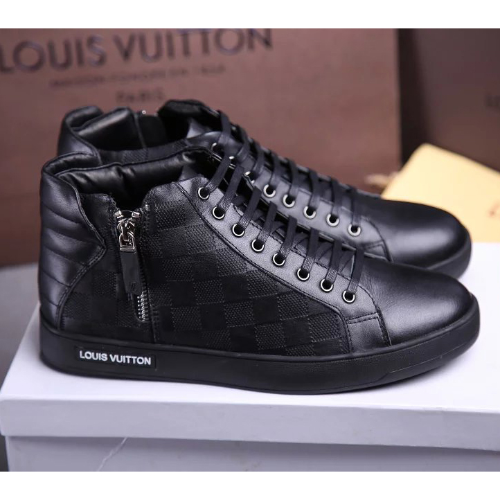 2016 new arrivals louis vuitton pressure patterns Leather men casual Boots