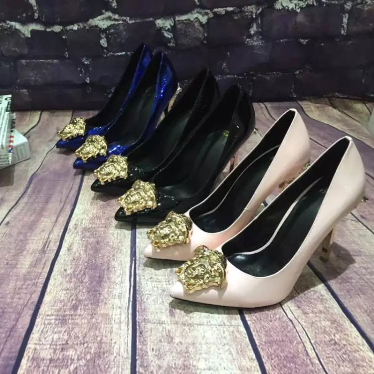 2016 versace women Palazzo Patent Pumps shoes