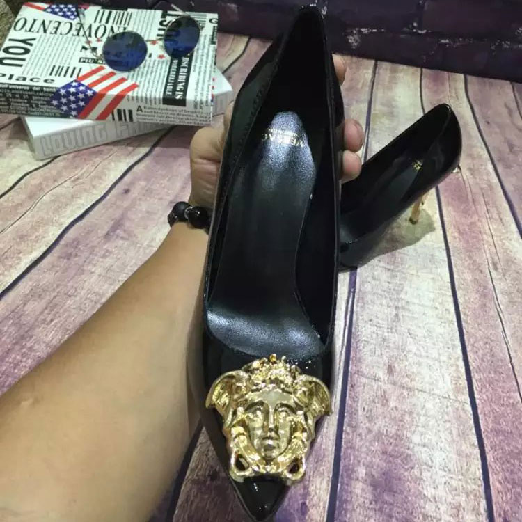 2016 versace women Palazzo Patent Pumps shoes