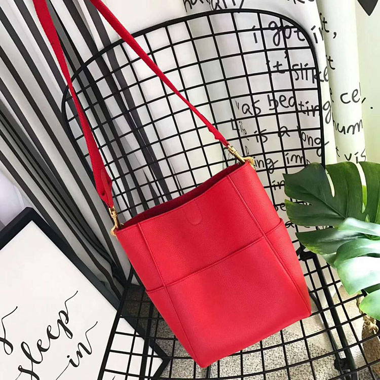 2017 CELINE SMALL SEAU SANGLE BAG IN SOFT GRAINED CALFSKIN