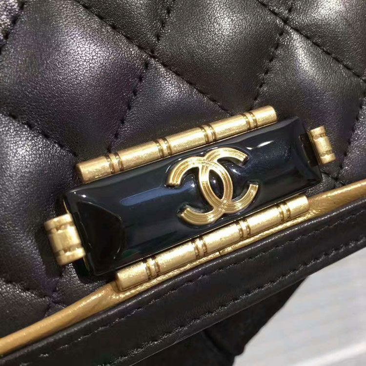 2017 Chanel A21950 Classic Flap Bag Black Original Leather