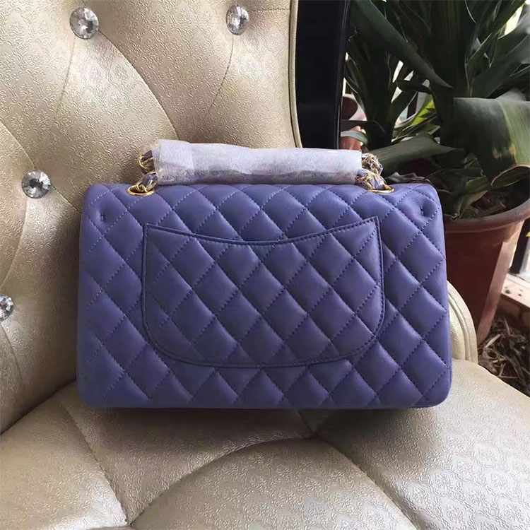 2017 Chanel Classic Flap Bag Lavender Original Sheepskin Leather 1112 Gold hardware