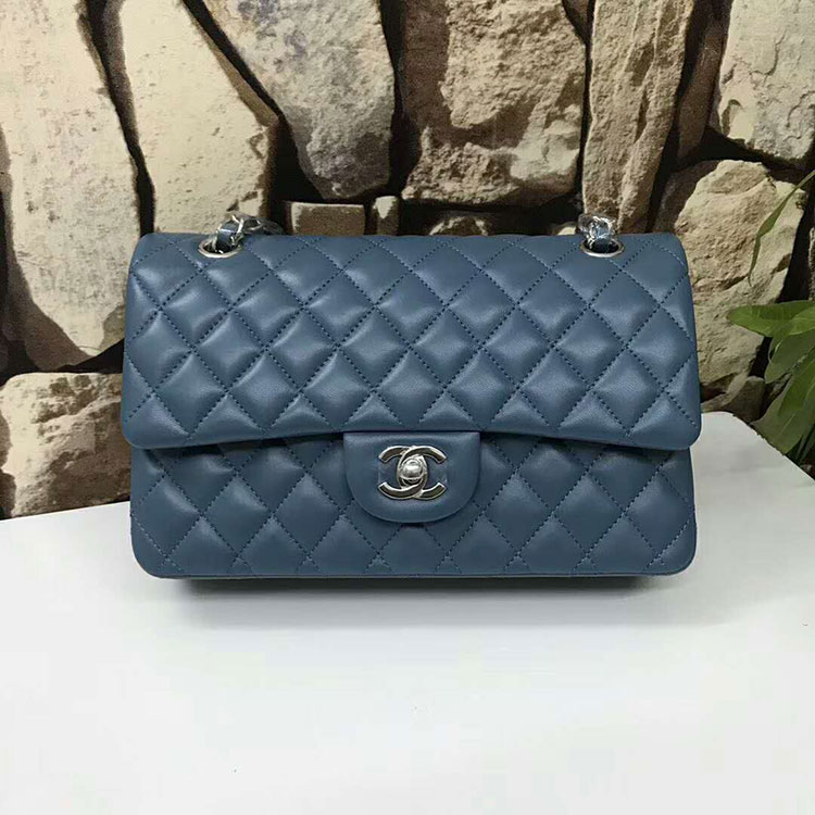 2017 Chanel Classic Flap Bag Original Lambskin Leather 1112 Silver hardware