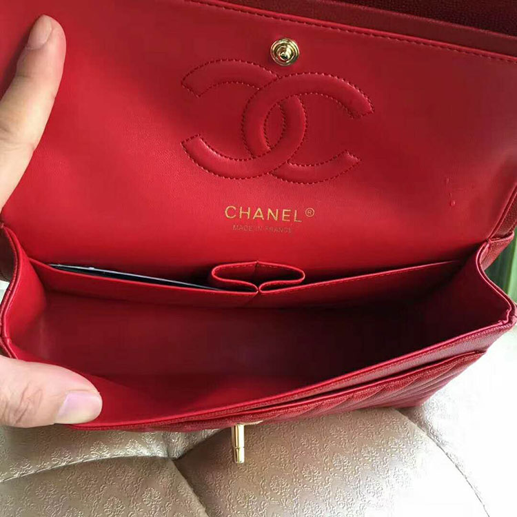 2017 Chanel Classic Flap Bag Original Leather 1112 Gold hardware