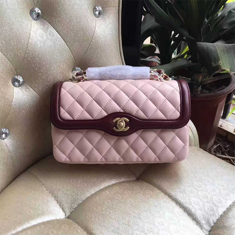 2017 Chanel Classic Flap Bag Pink Original Sheepskin Leather 1112 Gold hardware