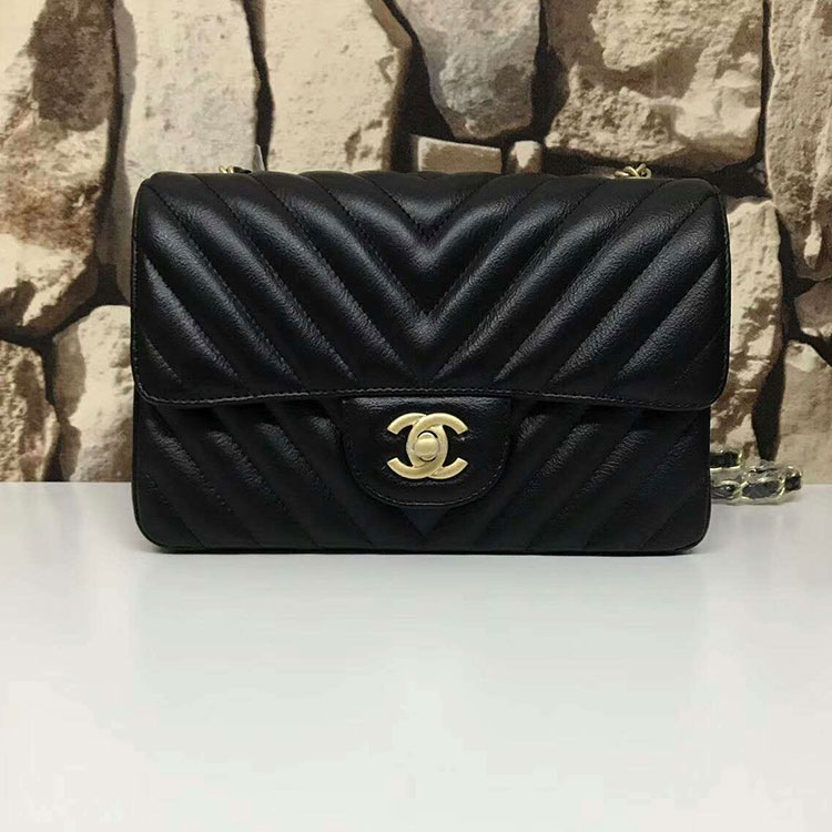 2017 Chanel Classic Mini Flap Bags Original leather A1116 in Black