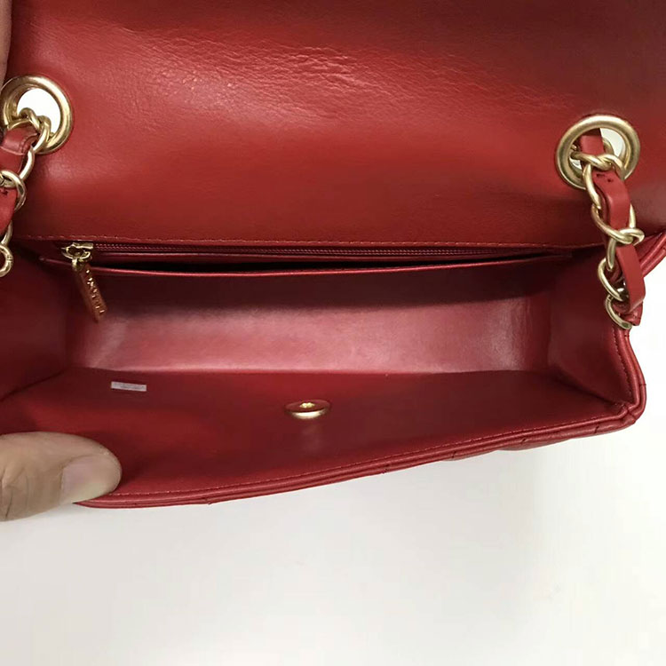 2017 Chanel Classic Mini Flap Bags Original leather A1116 in Red