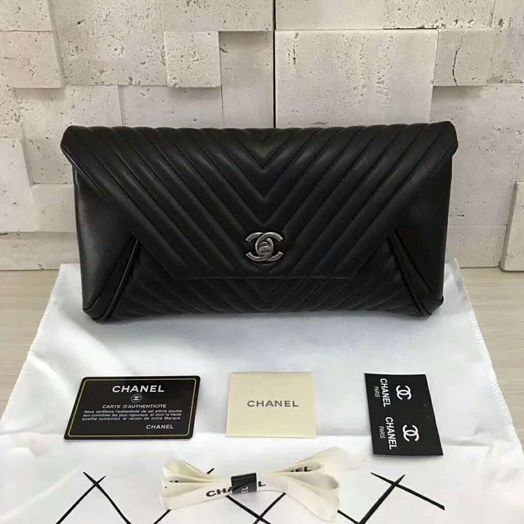 2017 Chanel Evening Cultch Bag A9600 Import Original Lambskin Leather