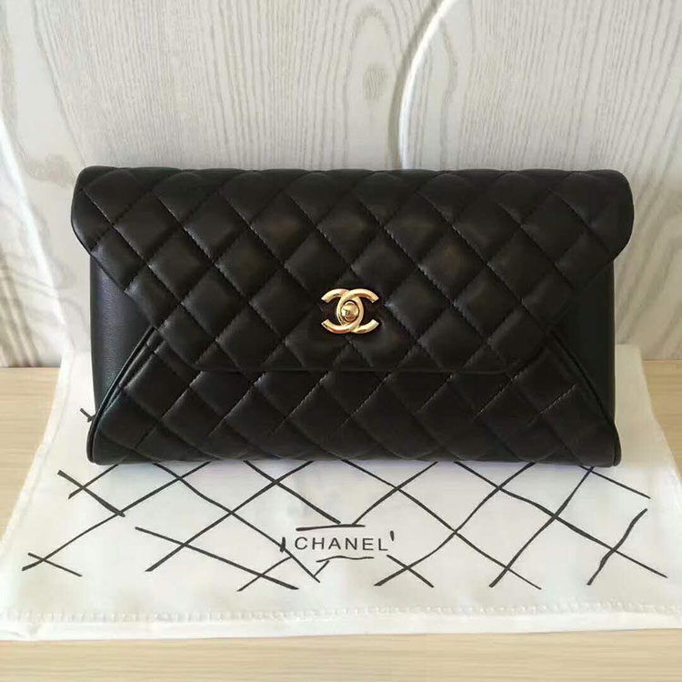 2017 Chanel Evening Cultch Bag A9600 Import Original Lambskin Leather