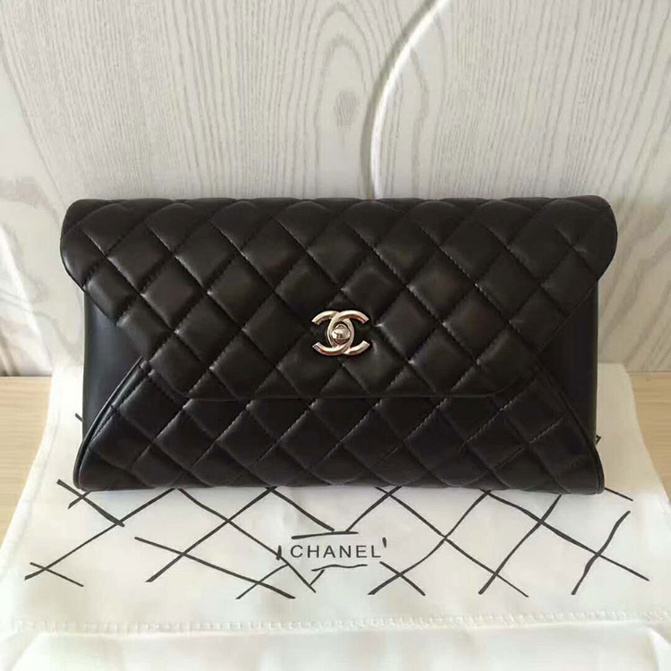 2017 Chanel Evening Cultch Bag A9600 Import Original Lambskin Leather