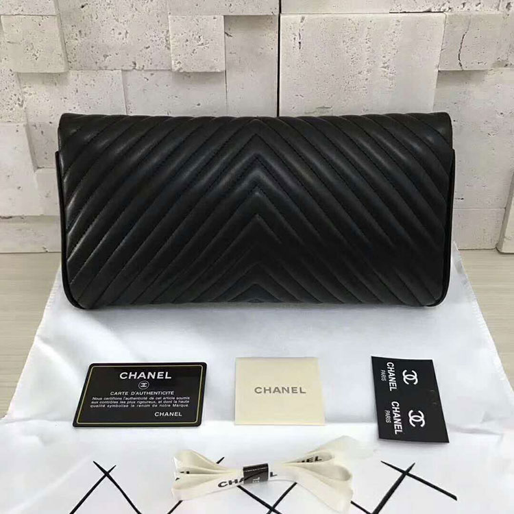 2017 Chanel Evening Cultch Bag A9600 Import Original Lambskin Leather