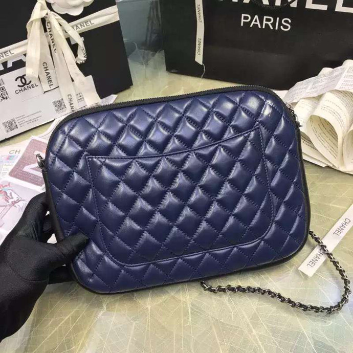 2017 Chanel Flap Bag Original Lambskin Leather A91386 Blue