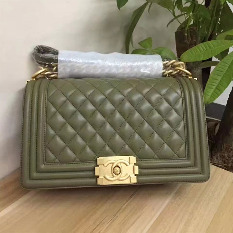 2017 Chanel Le Boy Flap Shoulder Bag Original Sheepskin Leather A67086