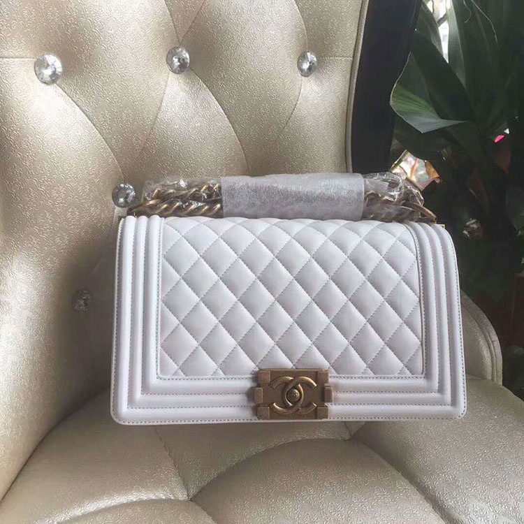 2017 Chanel LeBoy Flap Shoulder Bag Original Sheepskin leather A67086