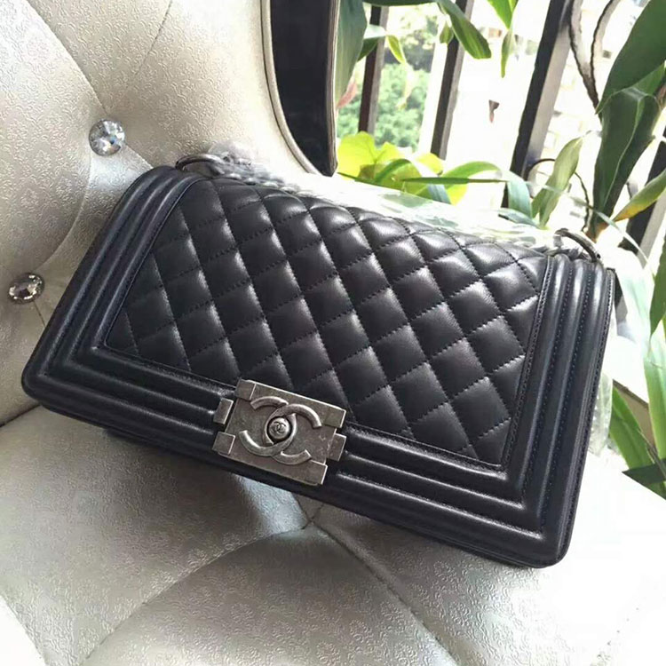 2017 Chanel LeBoy Flap Shoulder Bag Original Sheepskin leather A67086