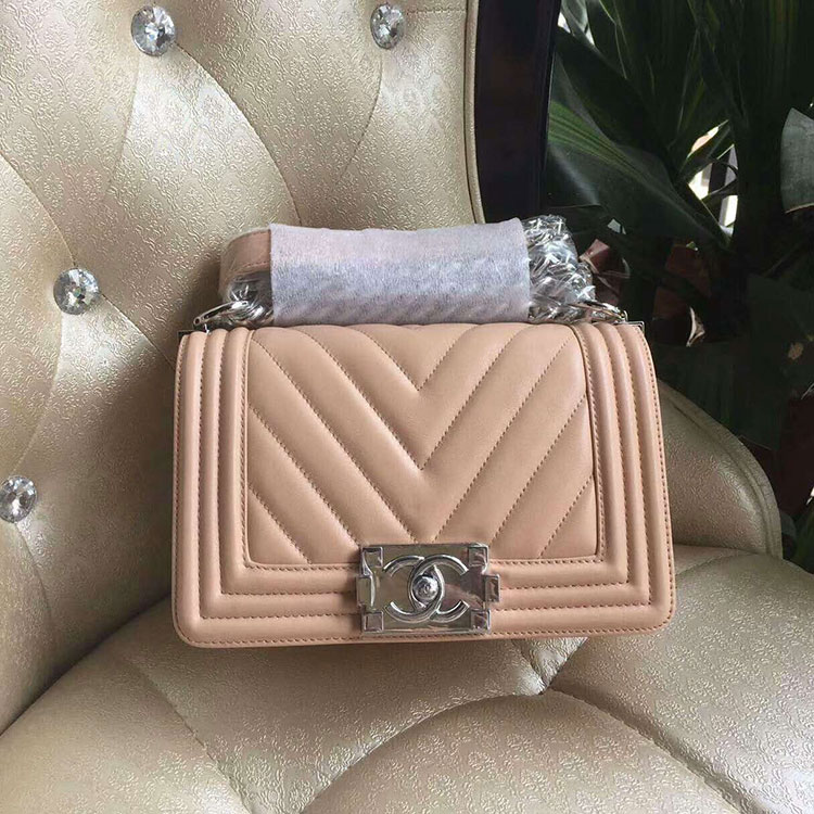 2017 Chanel LeBoy Flap Shoulder Bag Original leather A67085 Pink