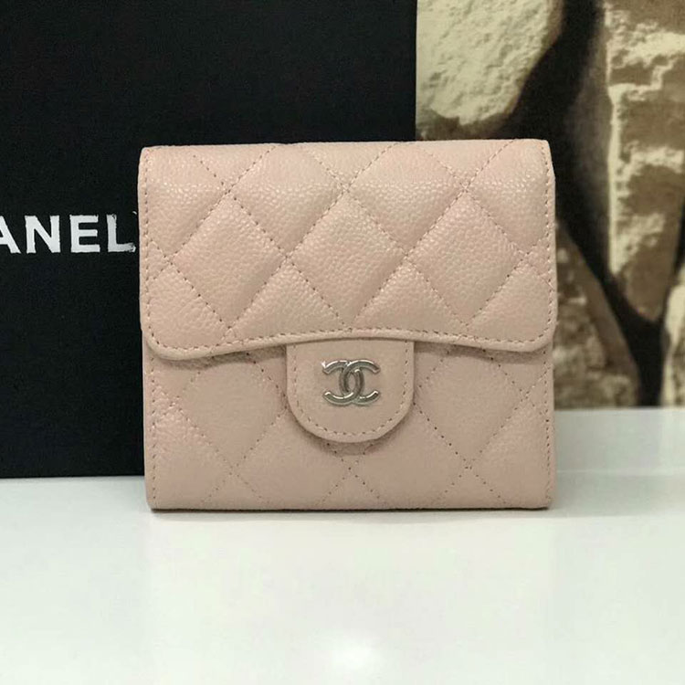 2017 Chanel Matelasse Tri-Fold Wallet Original Calfskin Leather A82288