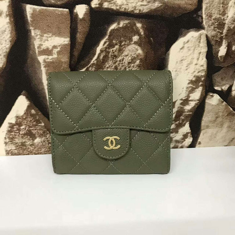 2017 Chanel Matelasse Tri-Fold Wallet Original Calfskin Leather A82288