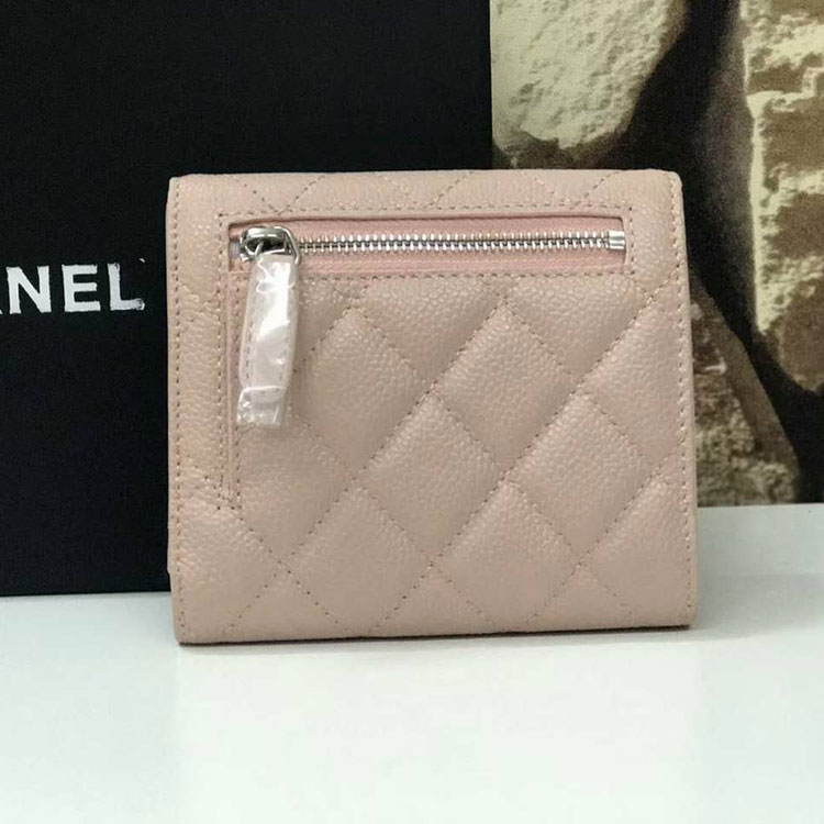 2017 Chanel Matelasse Tri-Fold Wallet Original Calfskin Leather A82288