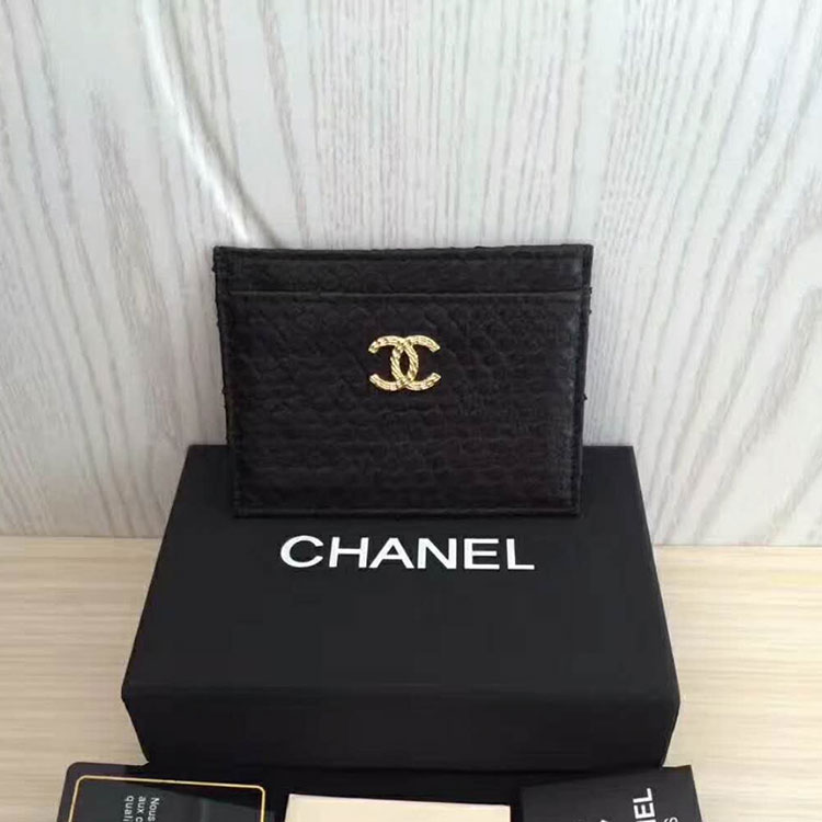 2017 Chanel Original python leather card case A31510