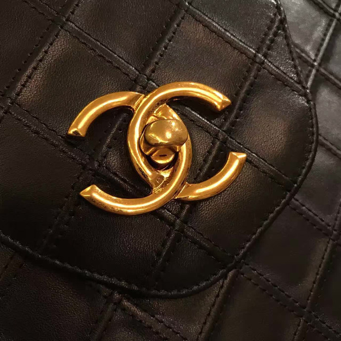 2017 Chanel Shoulder Bag Original Calfskin Leather A98179 Black