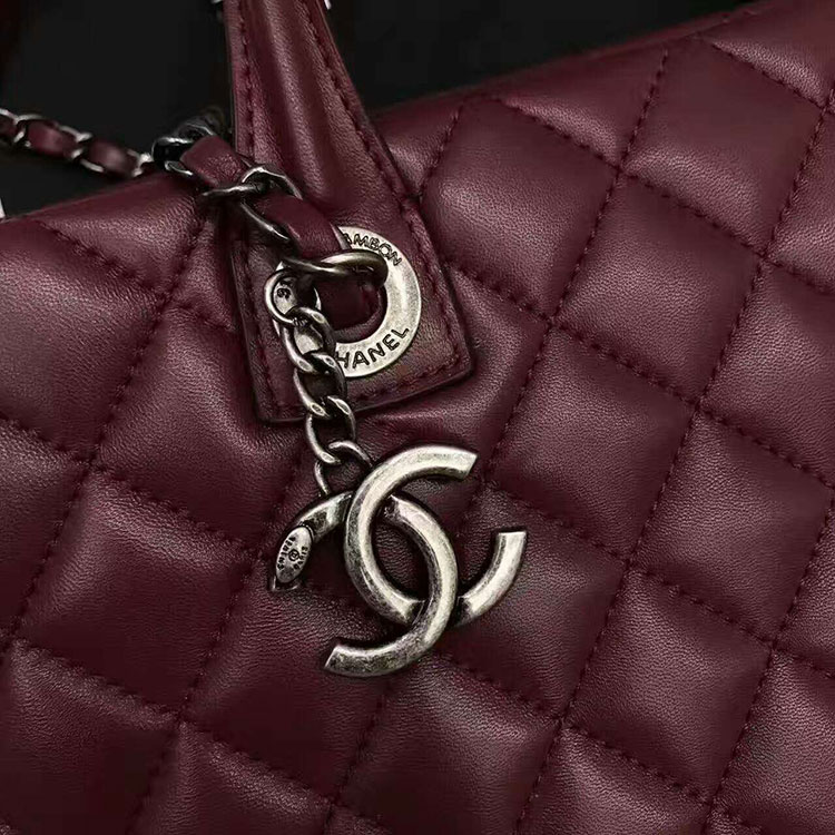 2017 Chanel Shoulder Tote bag Original Sheepskin Leather A30900 Claret