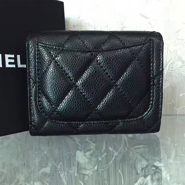 2017 Chanel coin purse Original Caviar Leather A31504 Black