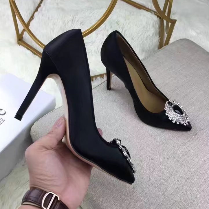 2017 Chloe Women shoes in Silk Heel Height 9.5cm