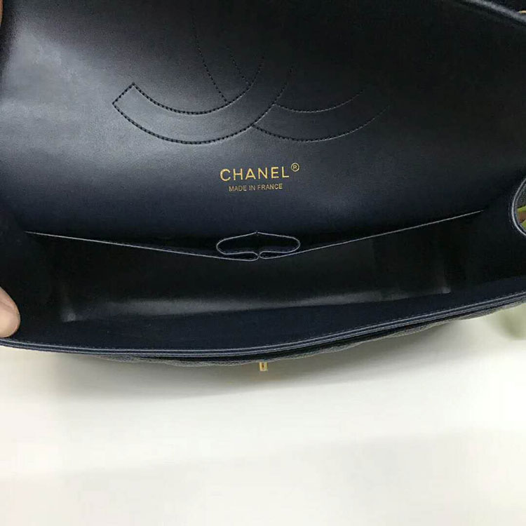 2017 Classic Chanel Maxi Double Flaps Bag A58601 Original Caviar Leather