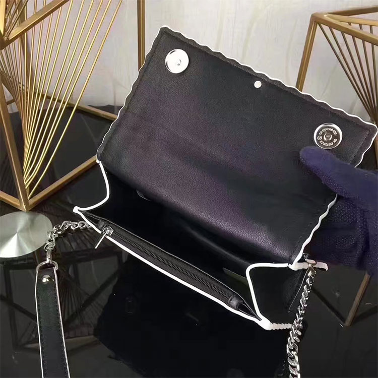 2017 Fendi KAN I SMALL Shoulder bag in calfskin leather 9670