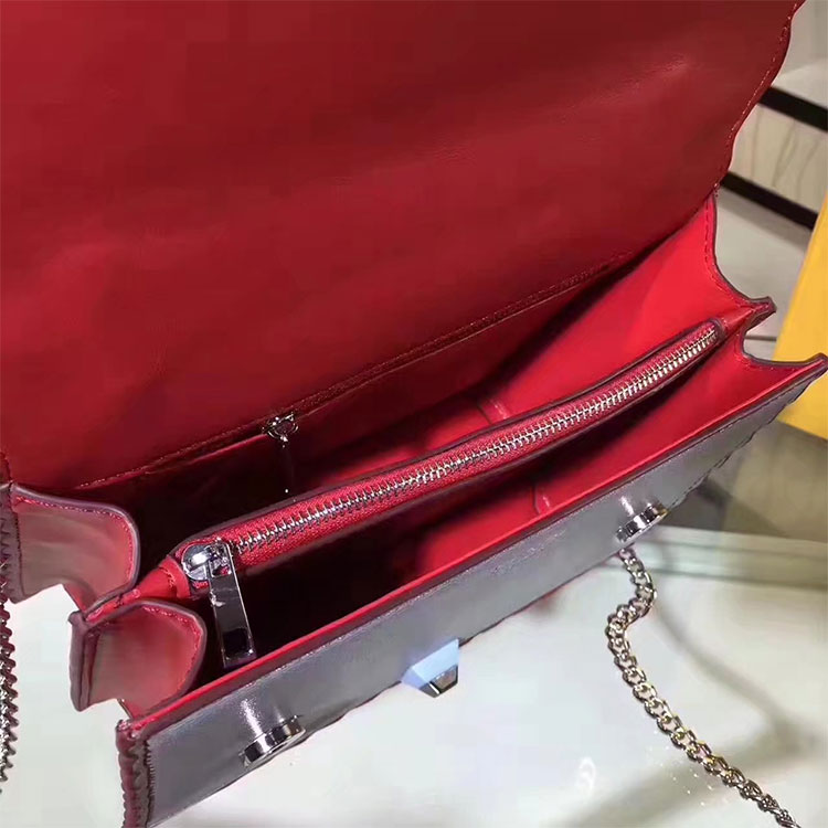 2017 Fendi KAN I handbag in calfskin leather A6205388