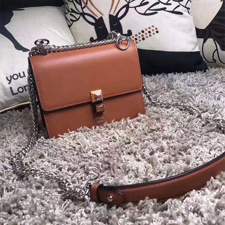 2017 Fendi SMALL KAN I bag in original calfskin leather 8M0381