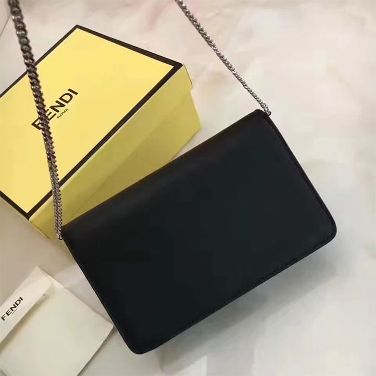 2017 Fendi WALLET ON CHAIN in leather 8M03469