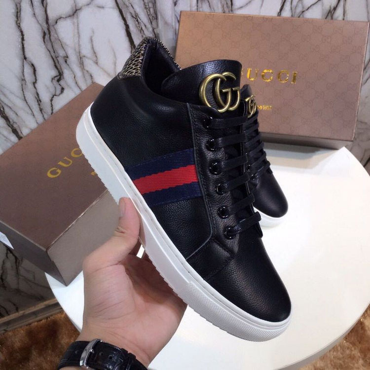 2017 Gucci men Sneakers shoes in Calfskin leather