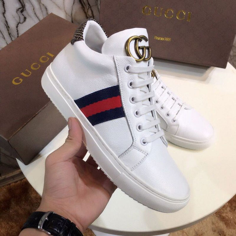 2017 Gucci men Sneakers shoes in Calfskin leather