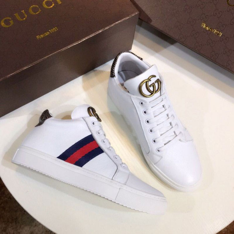 2017 Gucci men Sneakers shoes in Calfskin leather