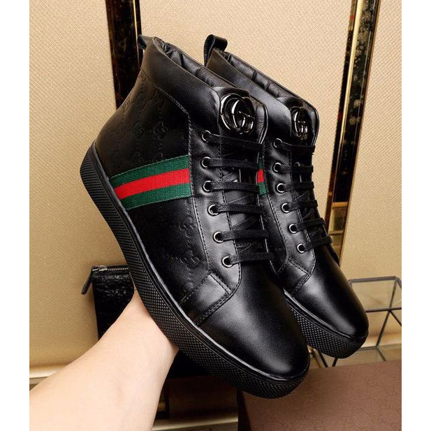 2017 Gucci men Sneakers shoes in Calfskin leather