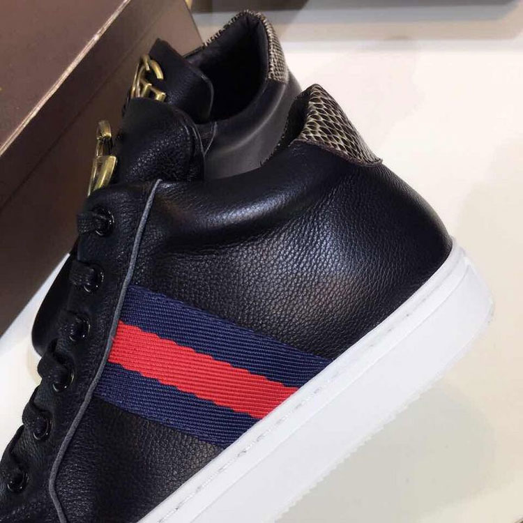 2017 Gucci men Sneakers shoes in Calfskin leather