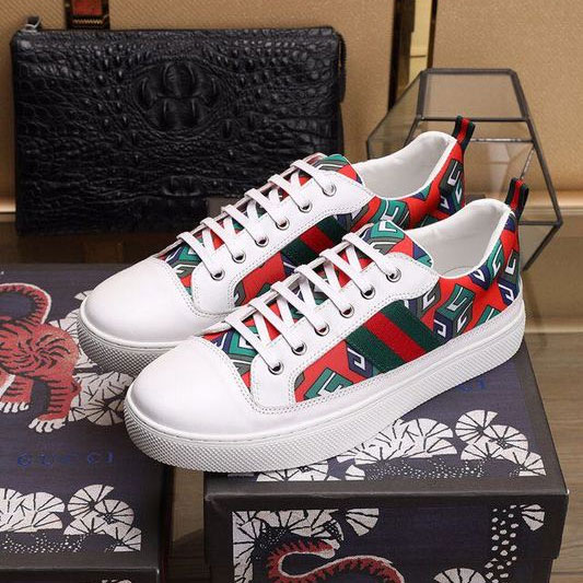 2017 Gucci men Sneakers shoes in Calfskin leather inside Lambskin leather