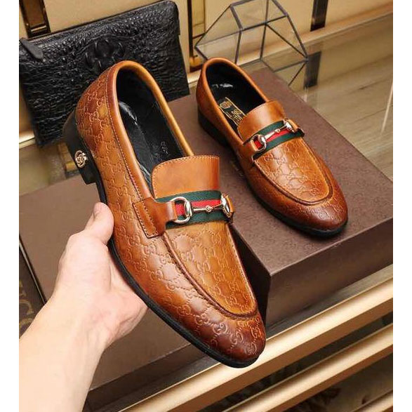 2017 Gucci men shoes in Calfskin leather inside Lambskin leather