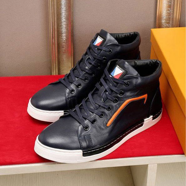 2017 Louis Vuitton men Sneakers shoes in Calfskin Leather inside Lambskin leather