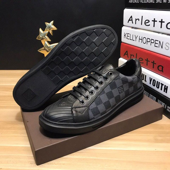 2017 Louis Vuitton men Sneakers shoes inside Lambskin leather