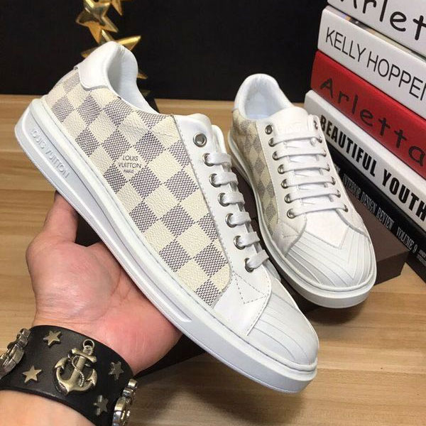 2017 Louis Vuitton men Sneakers shoes inside Lambskin leather