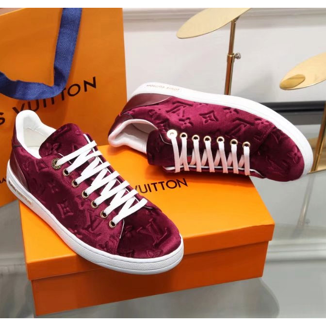 2017 Louis vitton women FRONTROW SNEAKER in Velvet