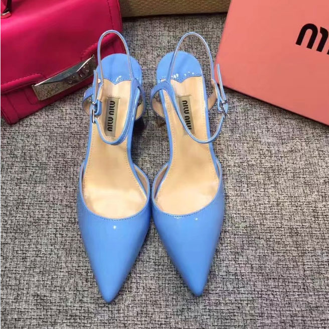 2017 Miu Miu women Sandals Heel Height 7.5cm