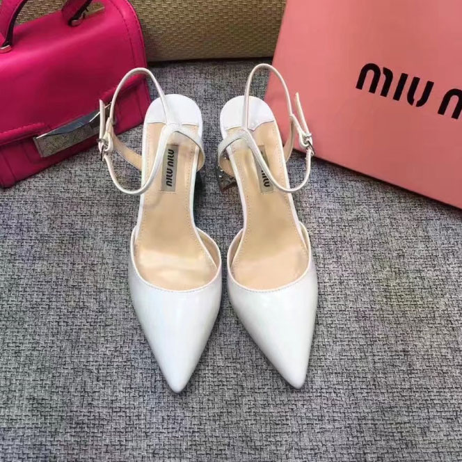 2017 Miu Miu women Sandals Heel Height 7.5cm