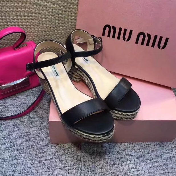 2017 Miu Miu women Sandals in Calfskin leather