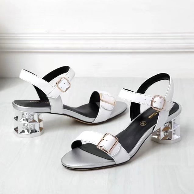 2017 Miu Miu women Sandals in Calfskin leather